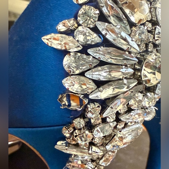 Badgley Mischka Nilla Peep Toe Pumps in Sapphire 6.5 - Picture 13 of 16